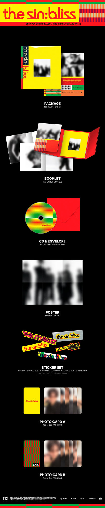 [Album][POB] ENHYPEN - The sin:bliss [TAKE 1/ TAKE 2/ TAKE 3/ TAKE 4 Ver.] [RANDOM]-product_vendor, lowest price, EU shipping, Pre order benefit