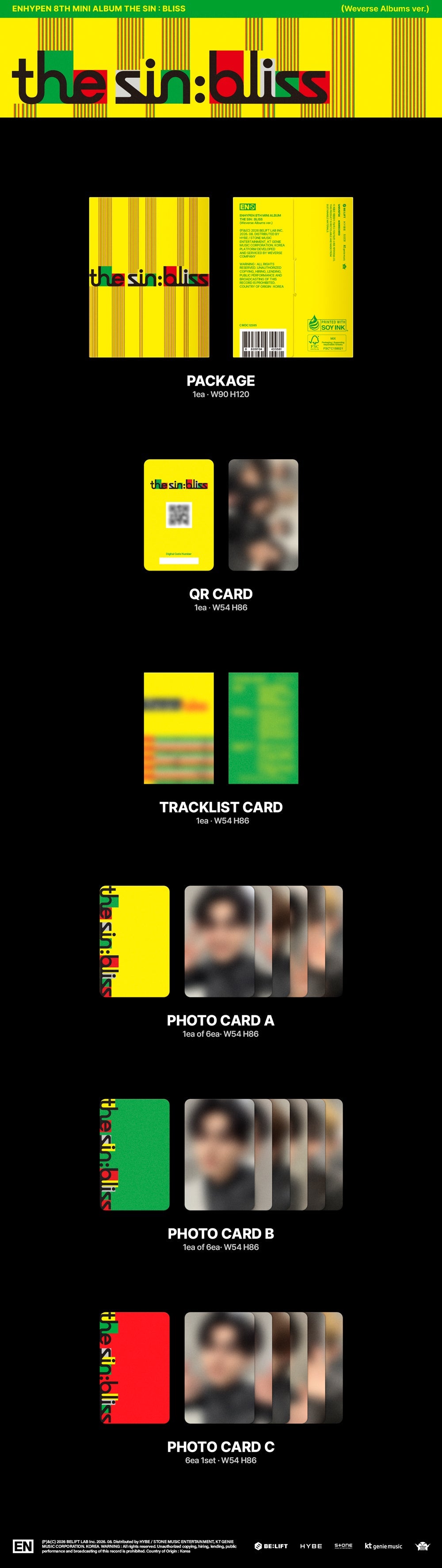 [Album][POB] ENHYPEN - The sin:bliss [Weverse Albums Ver.]-product_vendor, lowest price, EU shipping, Pre order benefit