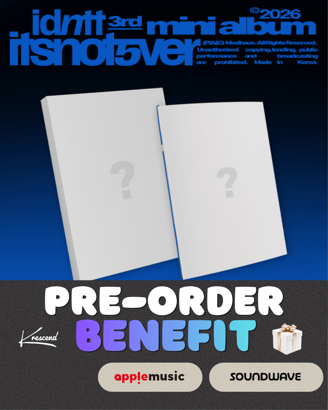 [Album][POB] IDNTT - itsnotover [CHOOSE]-product_vendor,NO POB lowest price, EU shipping, Pre order benefit