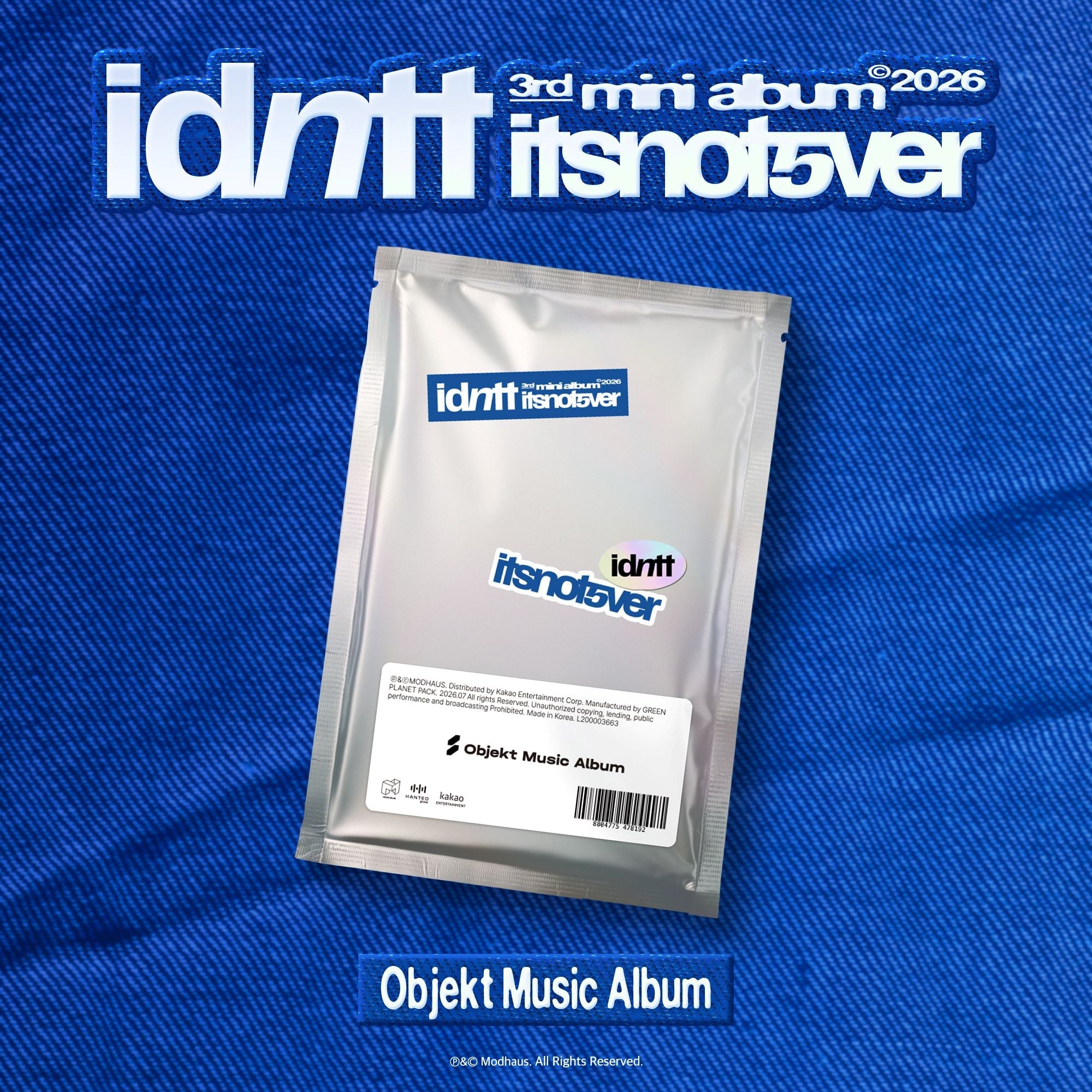 [Album][POB] IDNTT - itsnotover (Objekt Music Album)-product_vendor, lowest price, EU shipping, Pre order benefit
