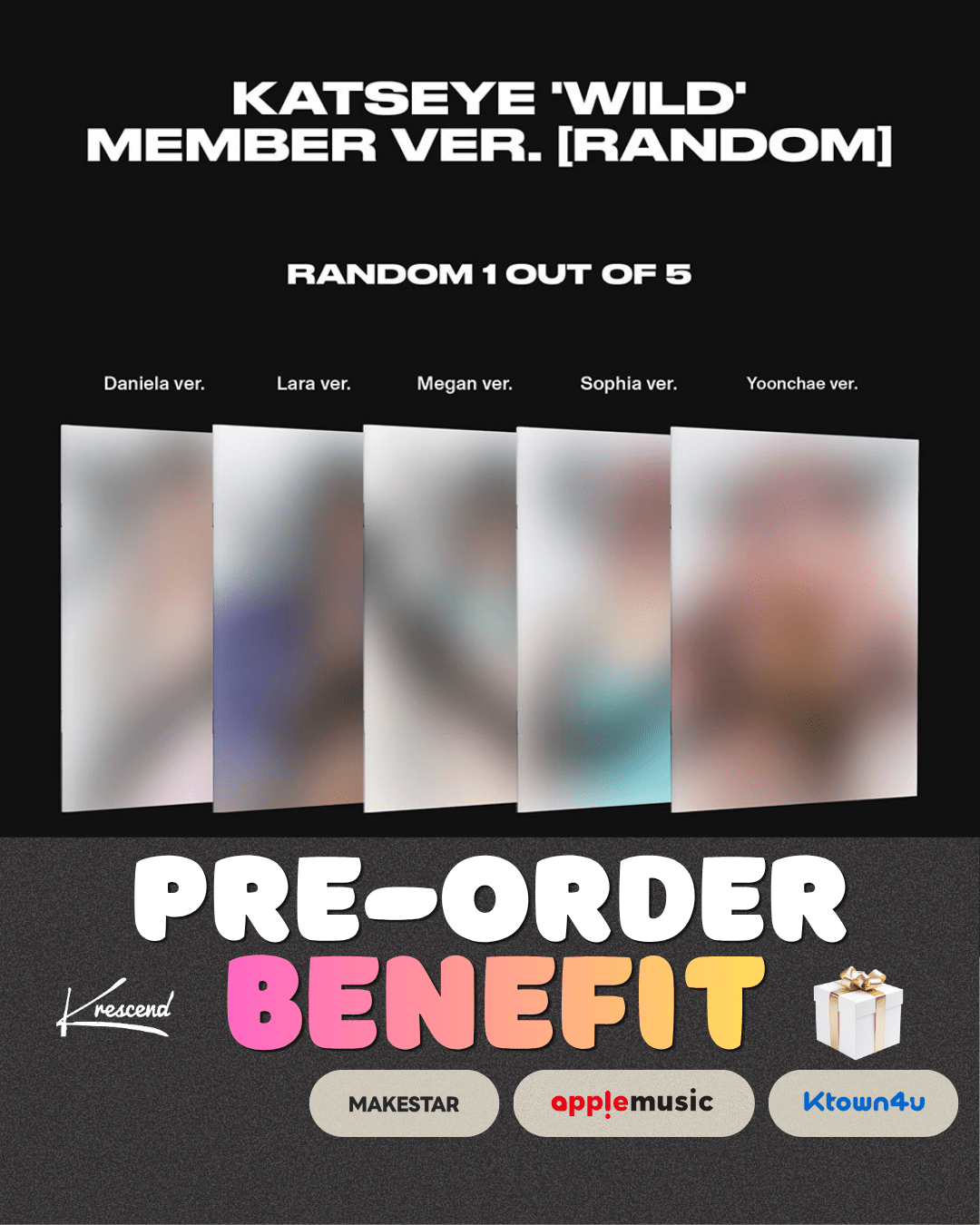 [Album][POB] KATSEYE - WILD [Member Ver.] [RANDOM]-product_vendor, lowest price, EU shipping, Pre order benefit