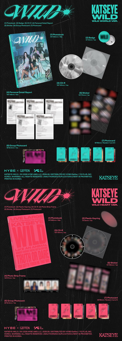 [Album][POB] KATSEYE - WILD [Wild world/Wild heart Ver.] [RANDOM]-product_vendor, lowest price, EU shipping, Pre order benefit