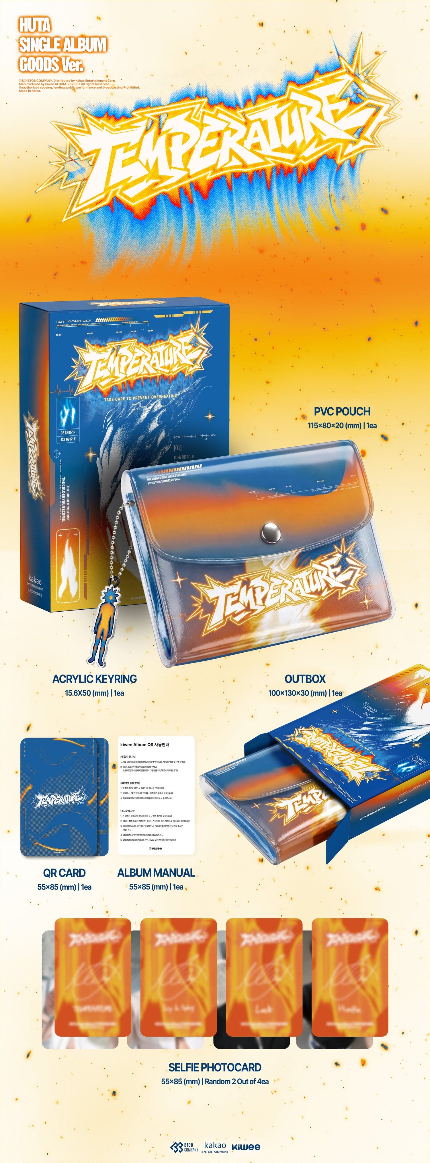 [Album][POB] LEE MINHYUK(HUTA) - TEMPERATURE (SINGLE ALBUM) [GOODS Ver.]-product_vendor, lowest price, EU shipping, Pre order benefit
