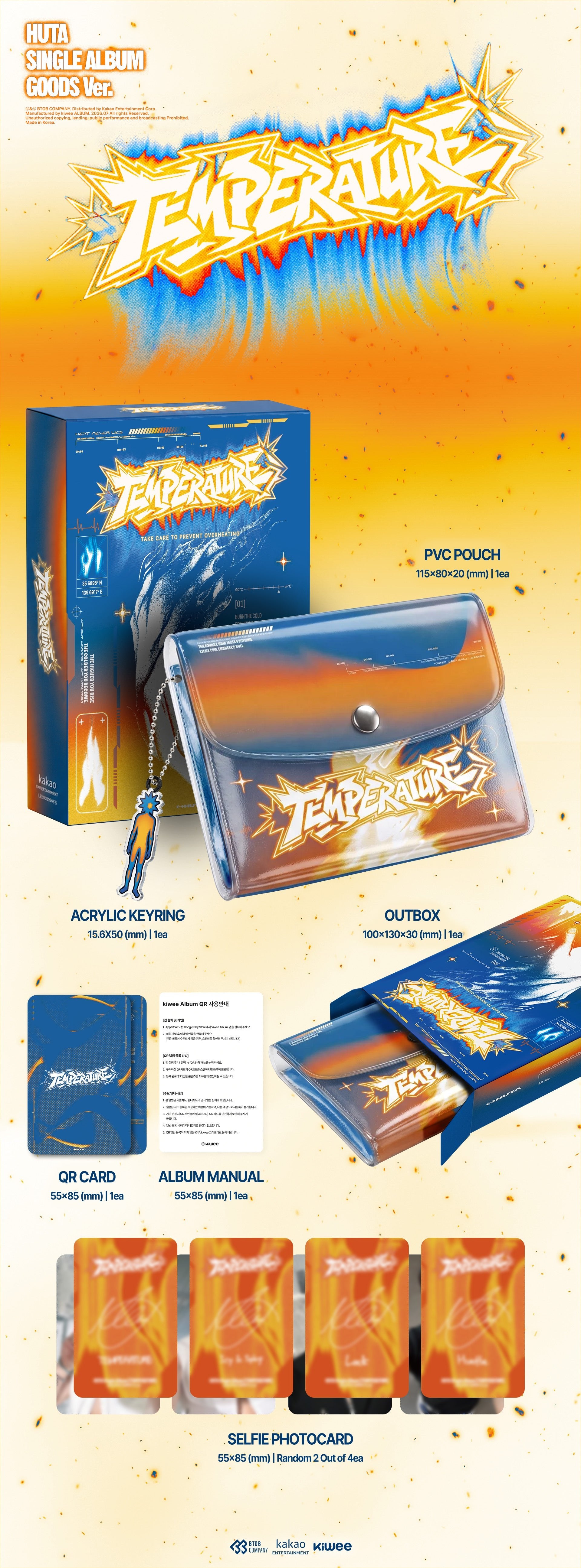 [Album][POB] LEE MINHYUK(HUTA) - TEMPERATURE (SINGLE ALBUM) [GOODS Ver.]-product_vendor, lowest price, EU shipping, Pre order benefit