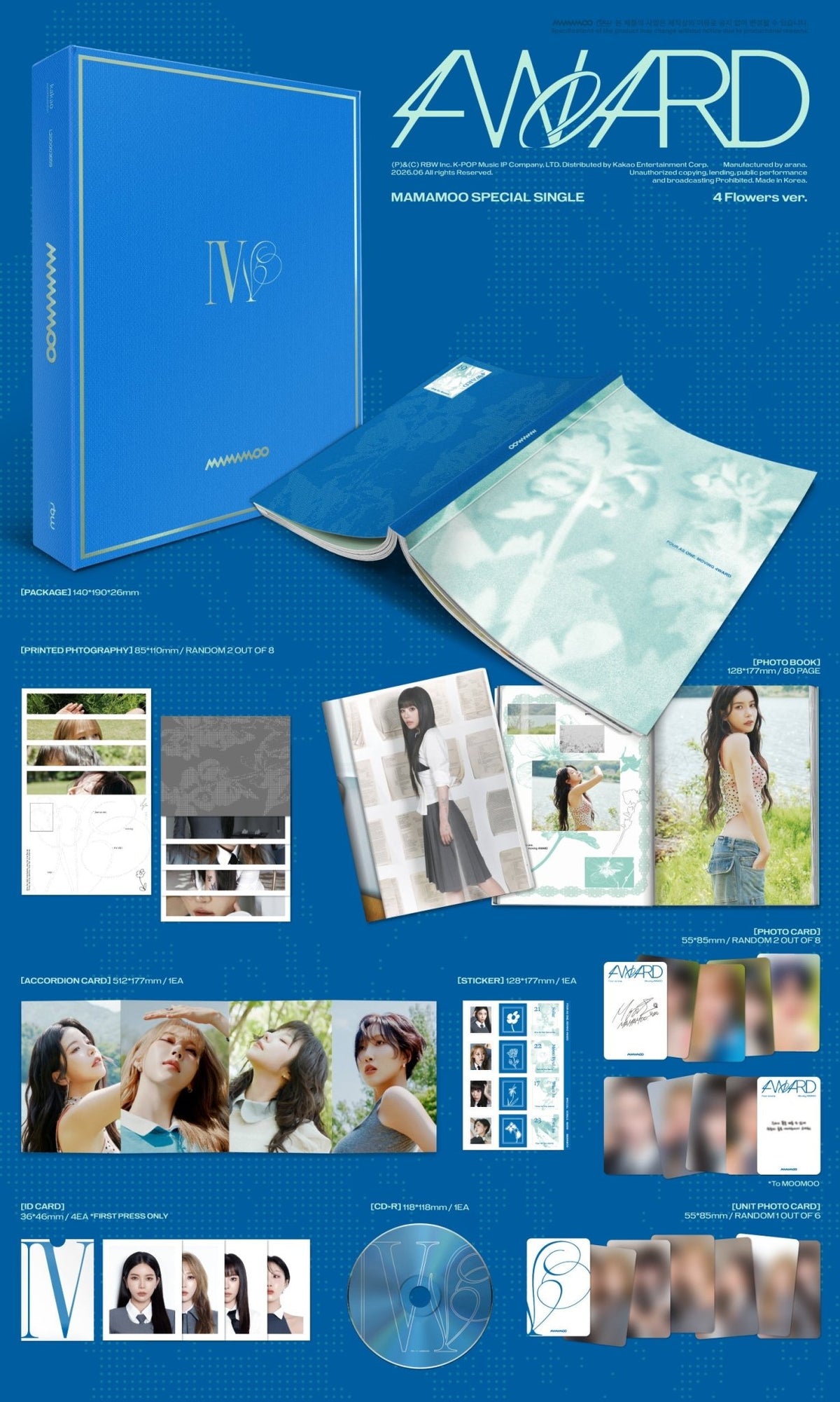 [Album][POB] MAMAMOO - 4WARD (Special Single) [4 Flowers Ver.] - product_vendor,