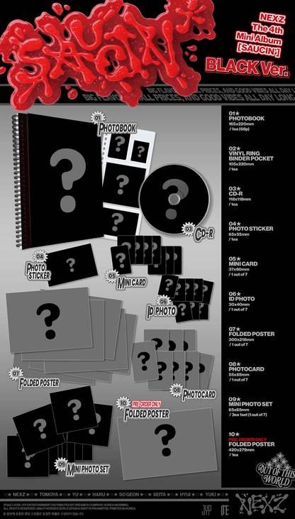 [Album][POB] NEXZ - SAUCIN (2nd single) [BLACK / YELLOW Ver.] [RANDOM]-product_vendor, lowest price, EU shipping, Pre order benefit