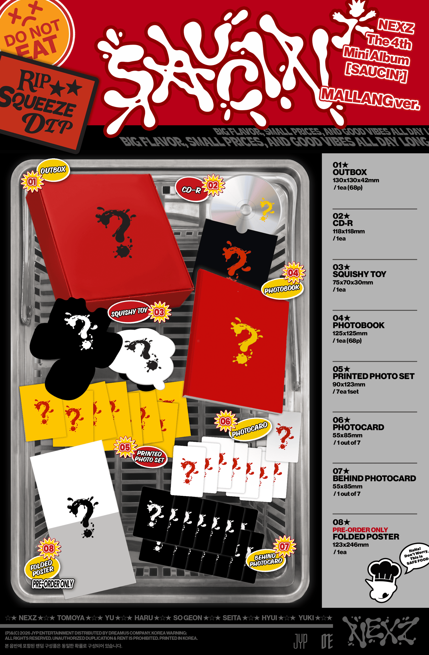 [Album][POB] NEXZ - SAUCIN (2nd single) [MALLANG Ver.]-product_vendor, lowest price, EU shipping, Pre order benefit