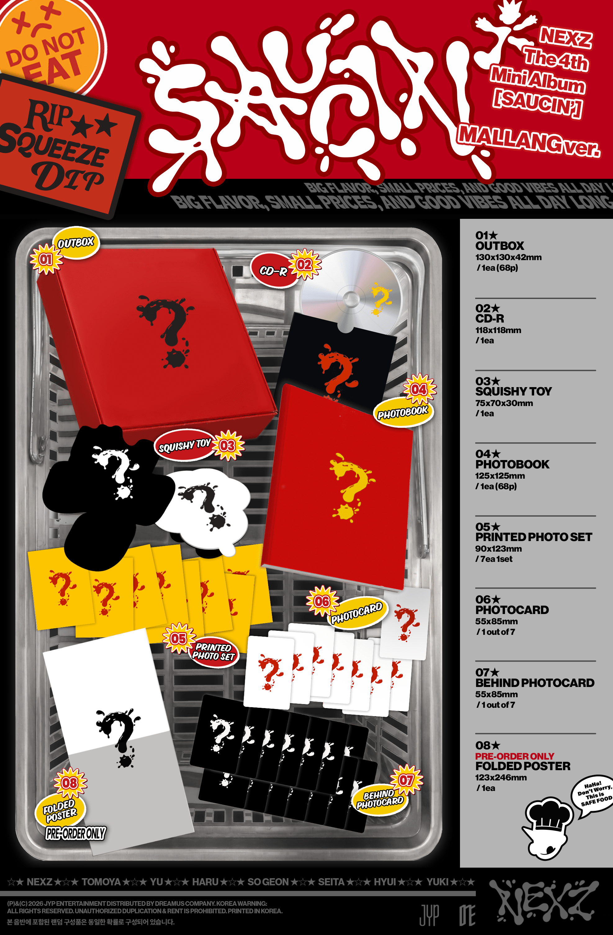 [Album][POB] NEXZ - SAUCIN (2nd single) [MALLANG Ver.]-product_vendor, lowest price, EU shipping, Pre order benefit