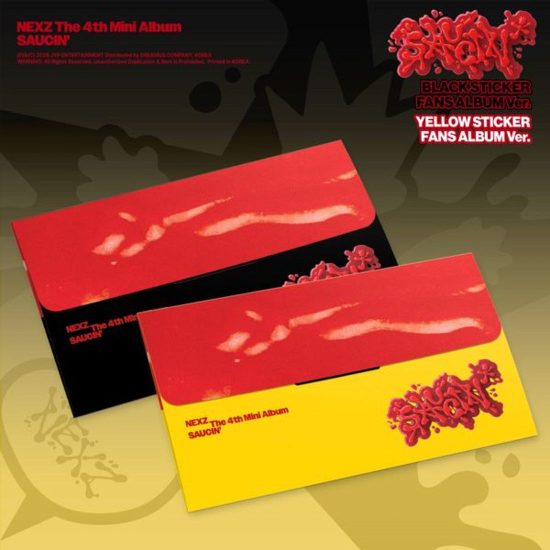 [Album][POB] NEXZ - SAUCIN (4th single) [BLACK / YELLOW STICKER FANS ALBUM Ver.] [SET]-