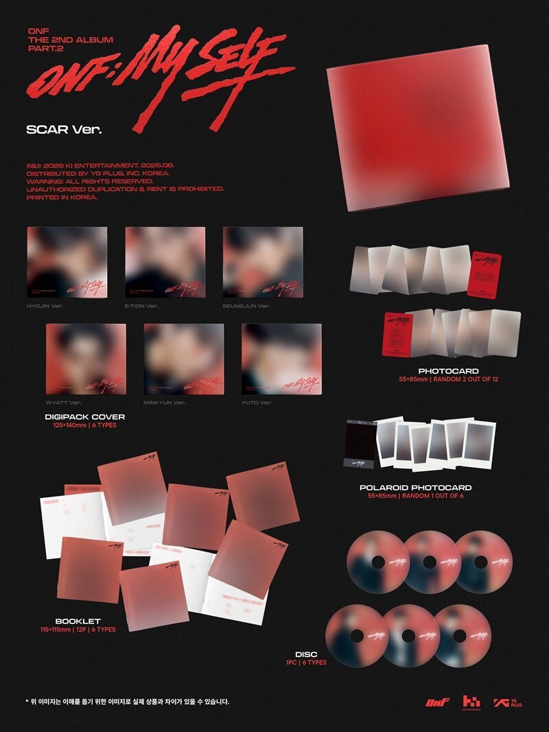 [Album][POB] ONF - Part.2 [ONF:MY SELF] (The 2nd Album) [DIGIPACK Ver.] [SET] - product_vendor,