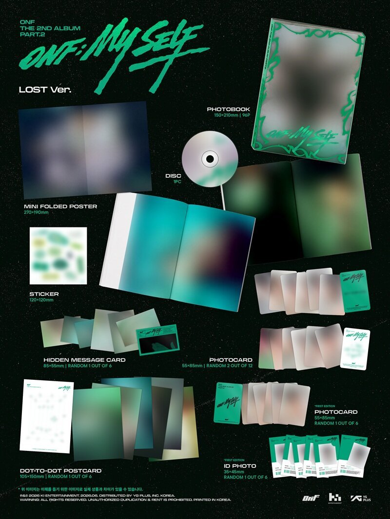 [Album][POB] ONF - Part.2 [ONF:MY SELF] (The 2nd Album) [PHOTOBOOK Ver.] [RANDOM] - product_vendor,