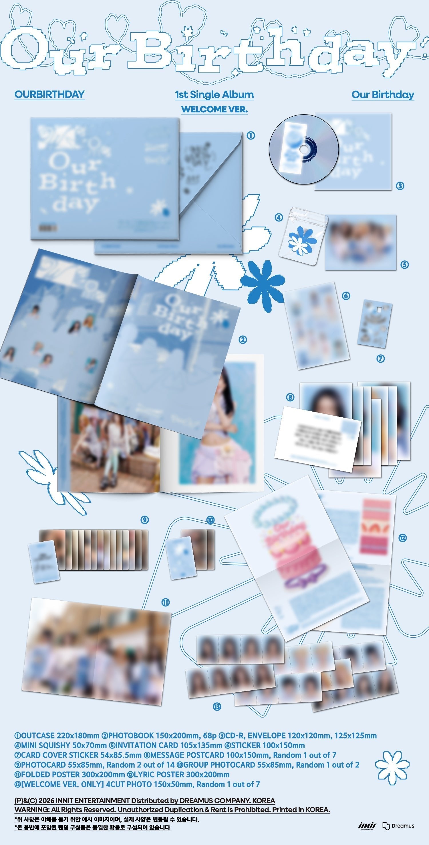 [Album][POB] OURBIRTHDAY - Our Birthday [PHOTOBOOK Ver.] [RANDOM]-product_vendor, lowest price, EU shipping, Pre order benefit
