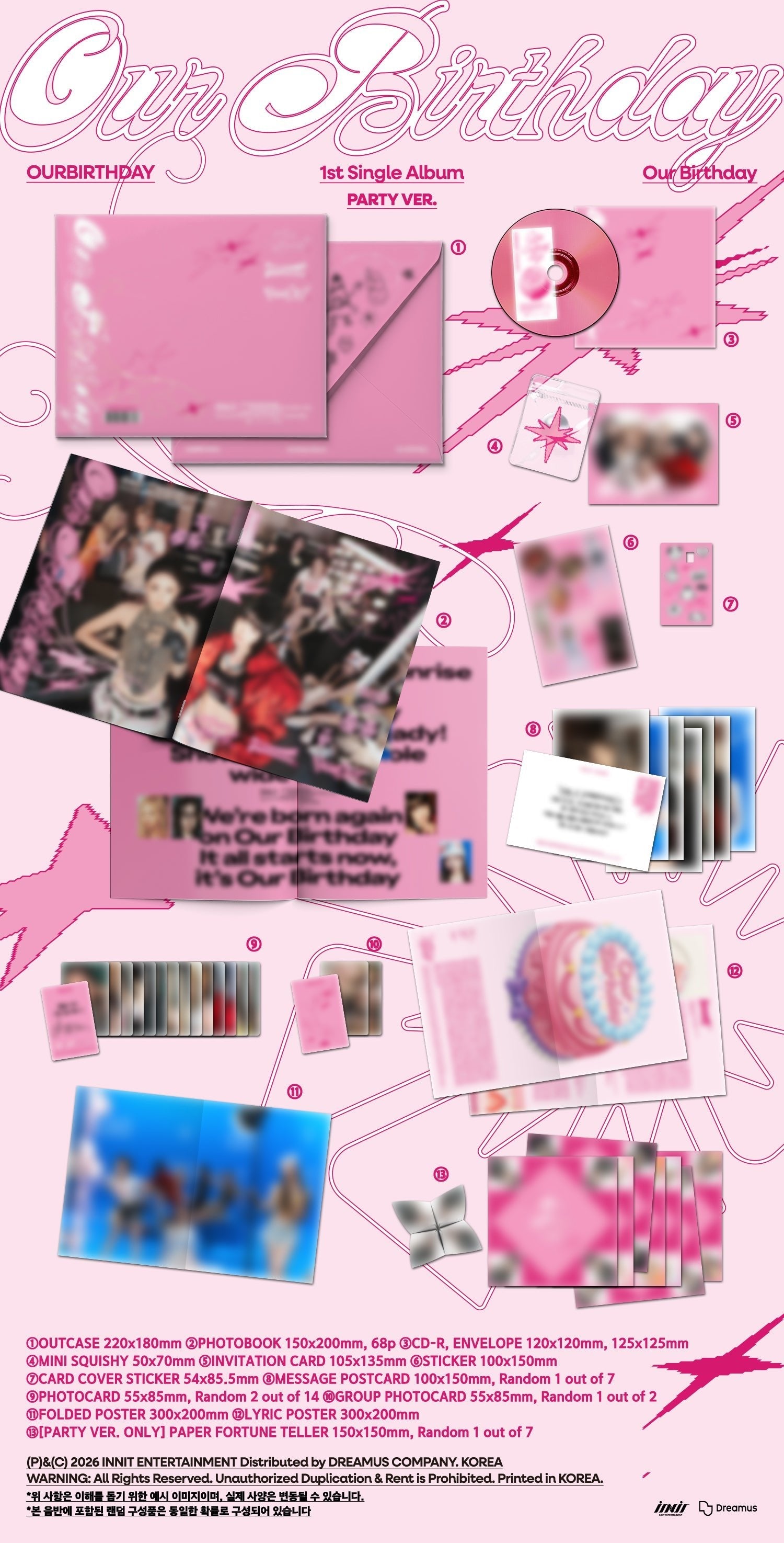 [Album][POB] OURBIRTHDAY - Our Birthday [PHOTOBOOK Ver.] [RANDOM]-product_vendor, lowest price, EU shipping, Pre order benefit