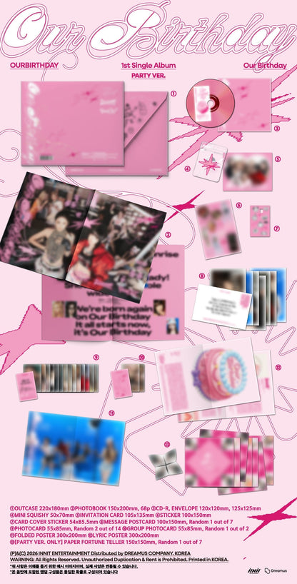 [Album][POB] OURBIRTHDAY - Our Birthday [PHOTOBOOK Ver.] [RANDOM]-product_vendor, lowest price, EU shipping, Pre order benefit