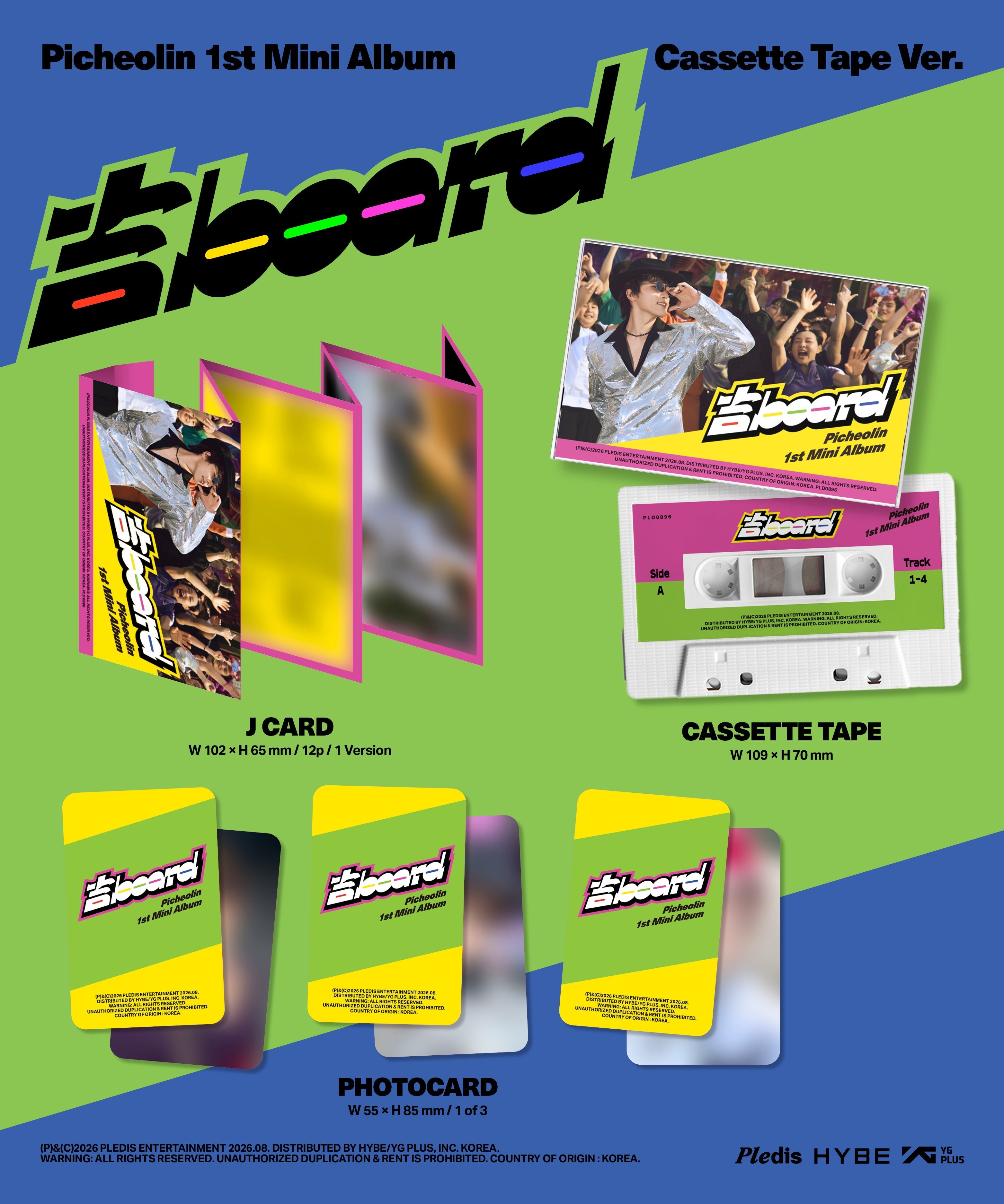 [Album][POB] Picheolin - 吉BOARD (1st Mini Album, Limited Stocks) [Cassette Tape Ver.]-product_vendor, lowest price, EU shipping, Pre order benefit