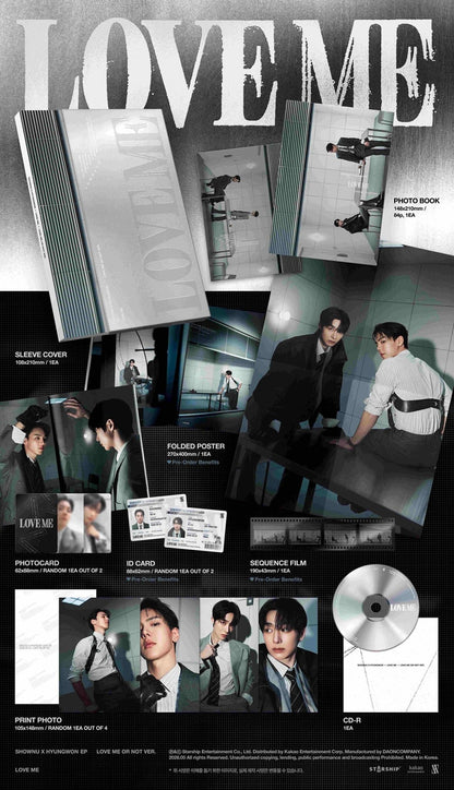 [Album][POB] SHOWNU X HYUNGWON - LOVE ME (EP ALBUM) [CHOOSE] - product_vendor,WITHMUU