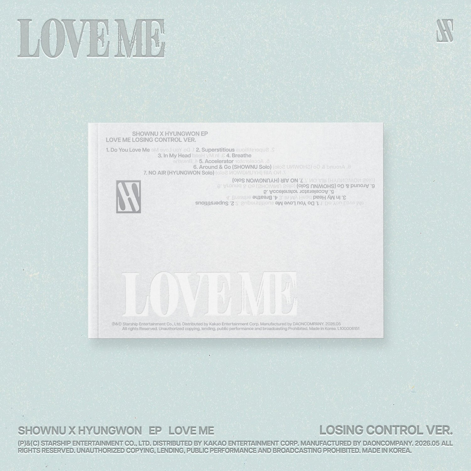 [Album][POB] SHOWNU X HYUNGWON - LOVE ME (EP ALBUM) [CHOOSE] - product_vendor,WITHMUU