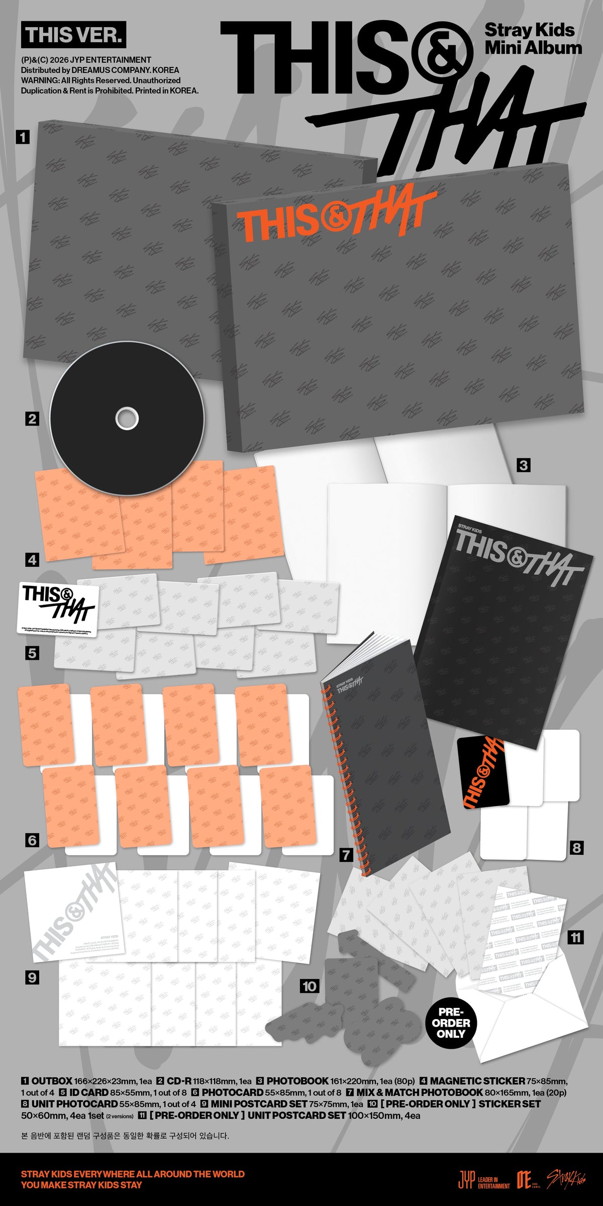 [Album][POB] STRAY KIDS - THIS &amp; THAT [THIS/THAT Ver.] [RANDOM]-product_vendor, lowest price, EU shipping, Pre order benefit