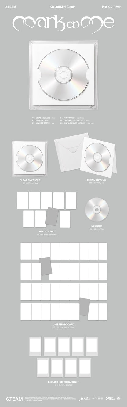 [Album][POB] &amp;TEAM - Mark on Me (2nd Mini Album) [Mini CD-R Ver.]-product_vendor, lowest price, EU shipping, Pre order benefit