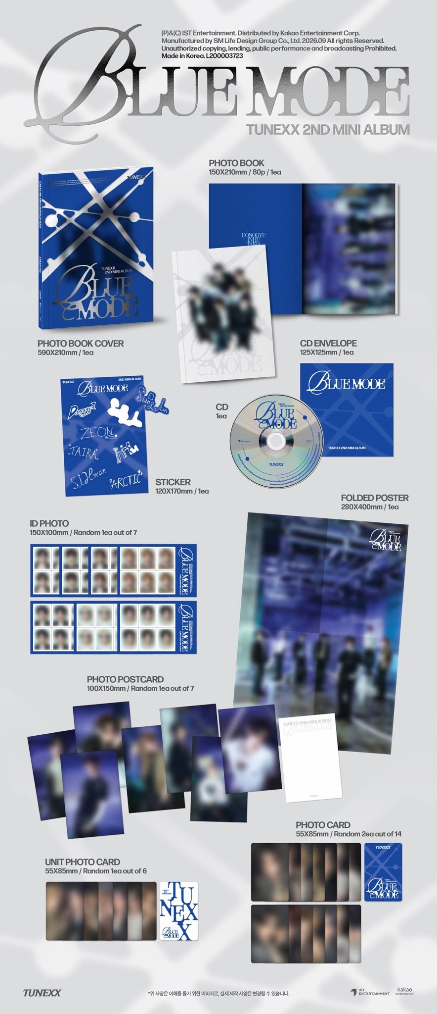 [Album][POB] TUNEXX - BLUE MODE [B MODE / X MODE Ver.] [RANDOM]-product_vendor, lowest price, EU shipping, Pre order benefit