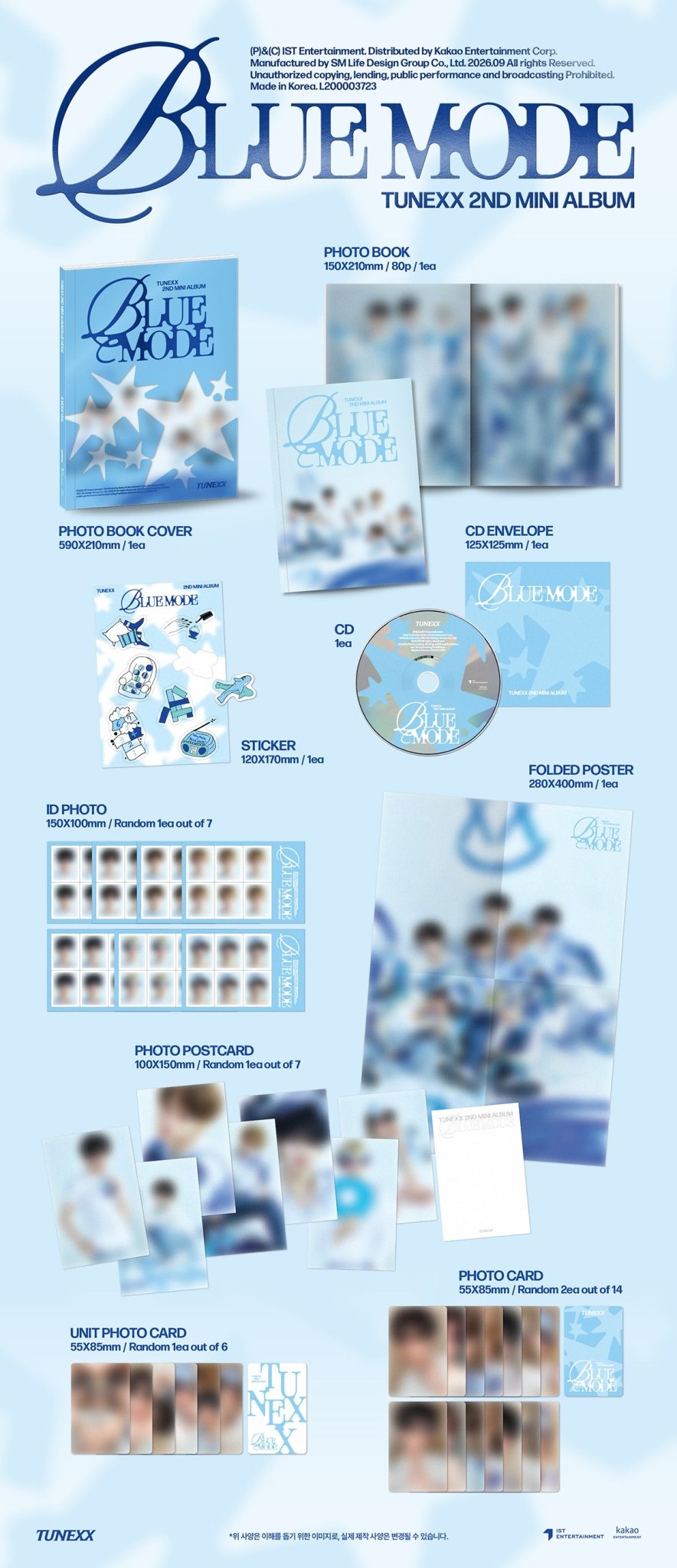 [Album][POB] TUNEXX - BLUE MODE [B MODE / X MODE Ver.] [RANDOM]-product_vendor, lowest price, EU shipping, Pre order benefit