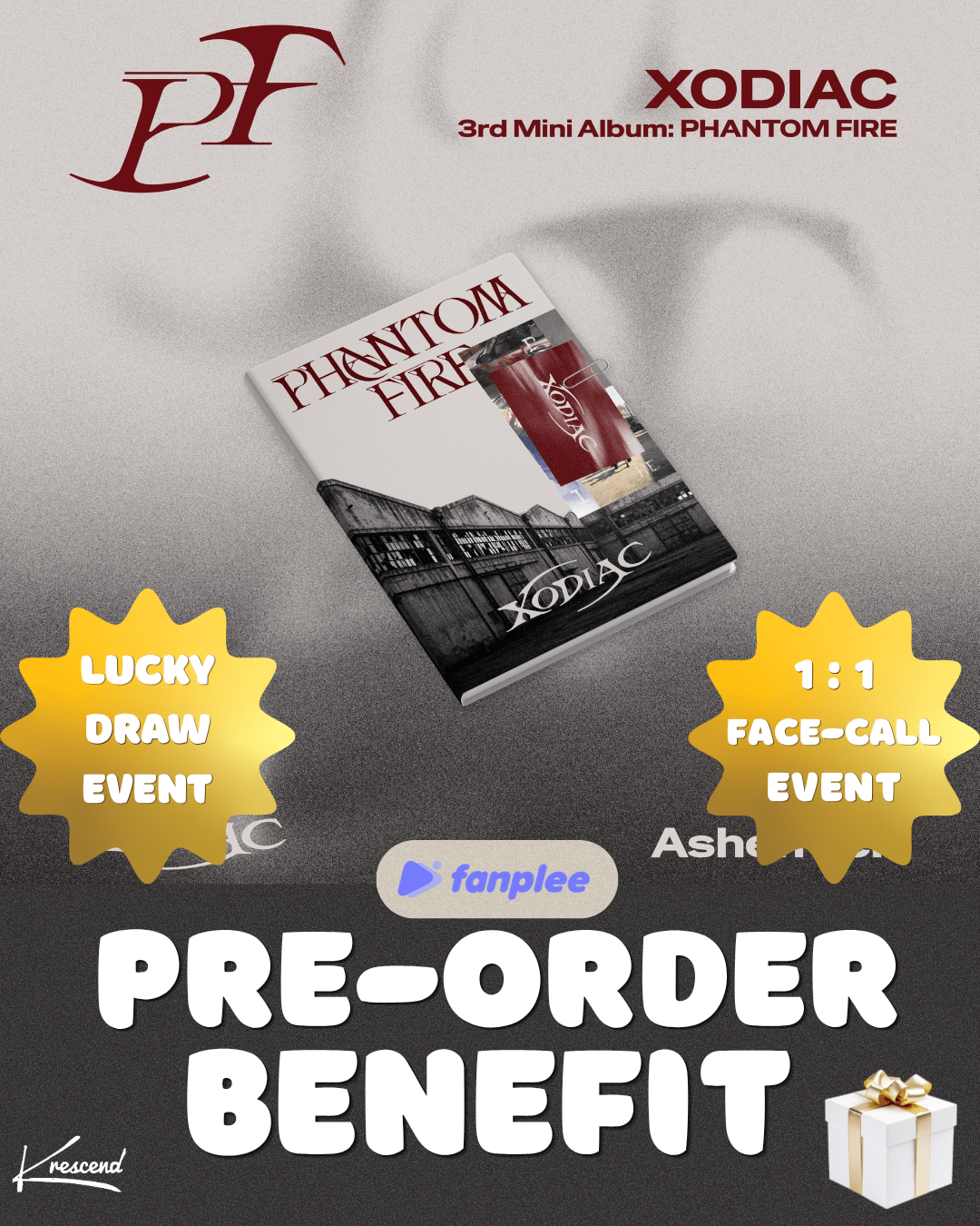 [Event Album][POB] XODIAC - PHANTOM FIRE (3rd Mini Album) [RANDOM] [FACE CALL EVENT] - product_vendor,