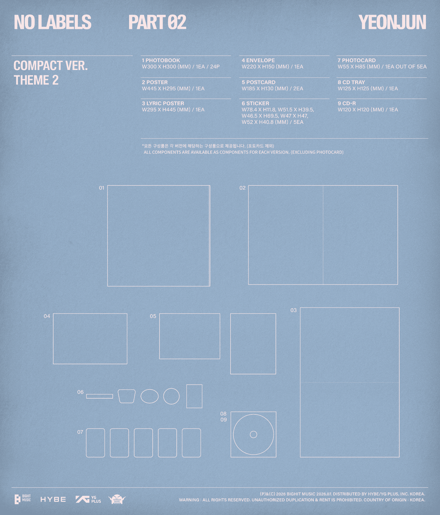 [Album][POB] YEONJUN - NO LABELS: PART 02 [Compact Ver.] [RANDOM]-product_vendor, lowest price, EU shipping, Pre order benefit
