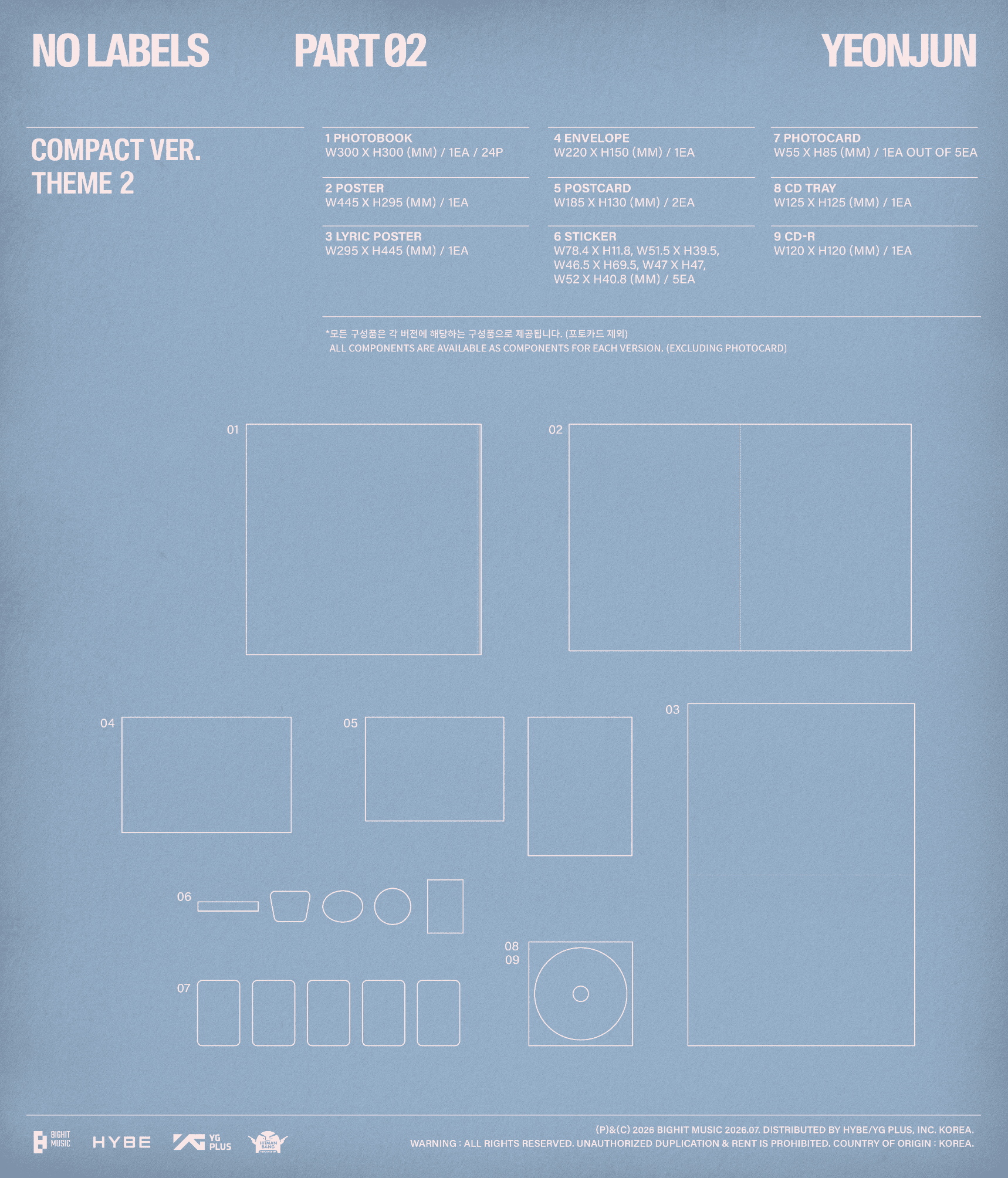 [Album][POB] YEONJUN - NO LABELS: PART 02 [Compact Ver.] [RANDOM]-product_vendor, lowest price, EU shipping, Pre order benefit