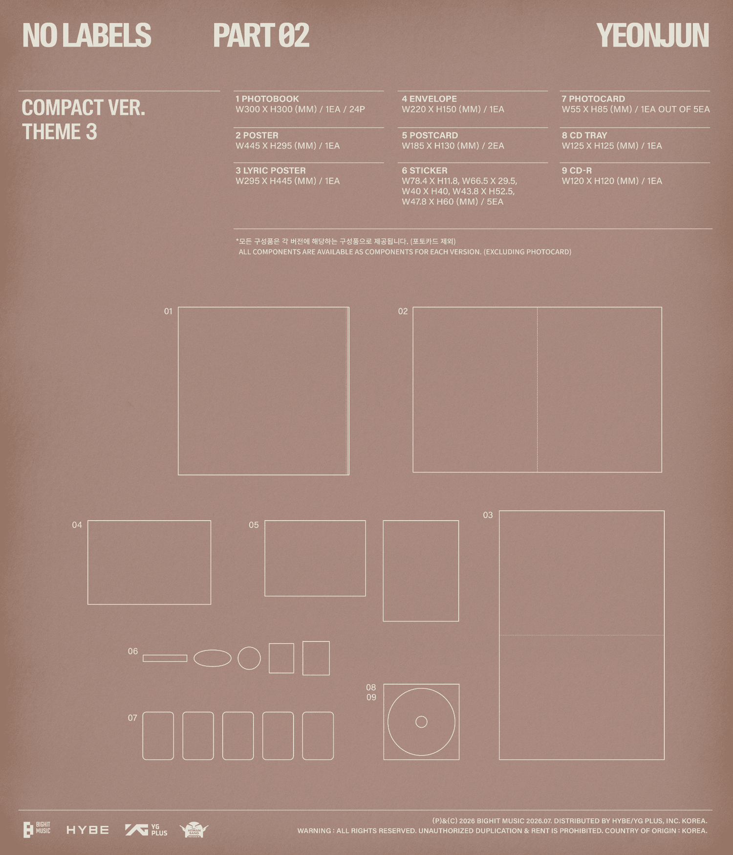 [Album][POB] YEONJUN - NO LABELS: PART 02 [Compact Ver.] [RANDOM]-product_vendor, lowest price, EU shipping, Pre order benefit