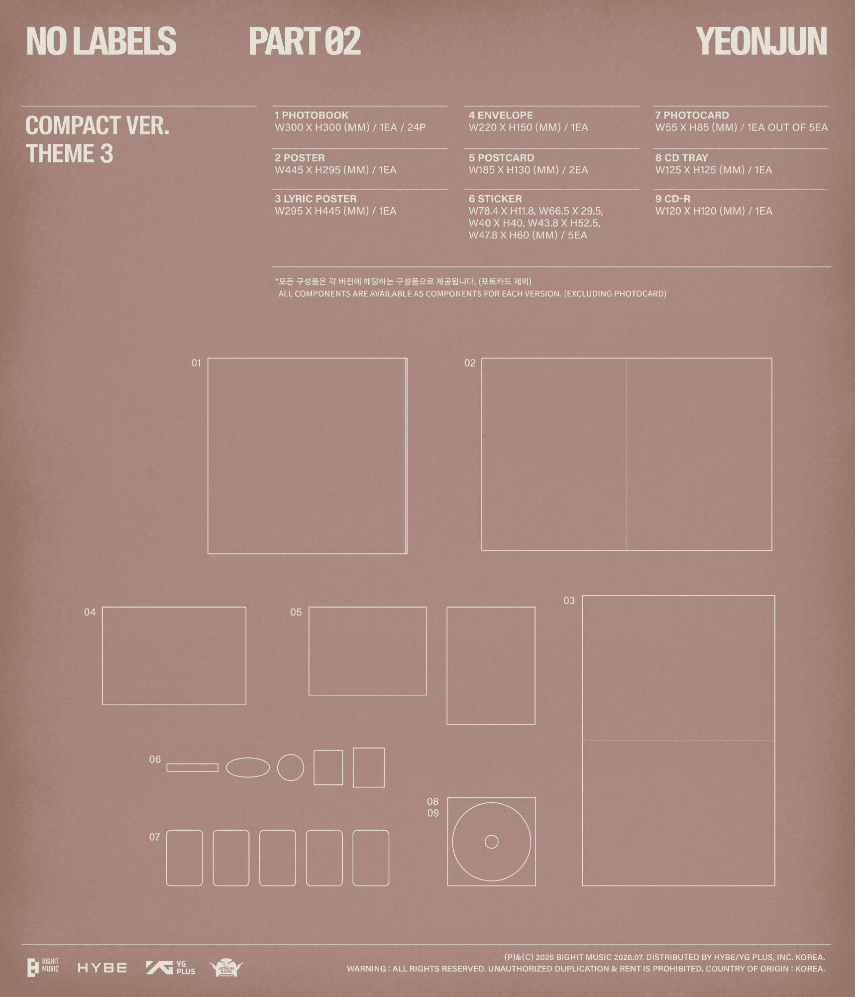 [Album][POB] YEONJUN - NO LABELS: PART 02 [Compact Ver.] [RANDOM]-product_vendor, lowest price, EU shipping, Pre order benefit