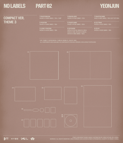 [Album][POB] YEONJUN - NO LABELS: PART 02 [Compact Ver.] [RANDOM]-product_vendor, lowest price, EU shipping, Pre order benefit