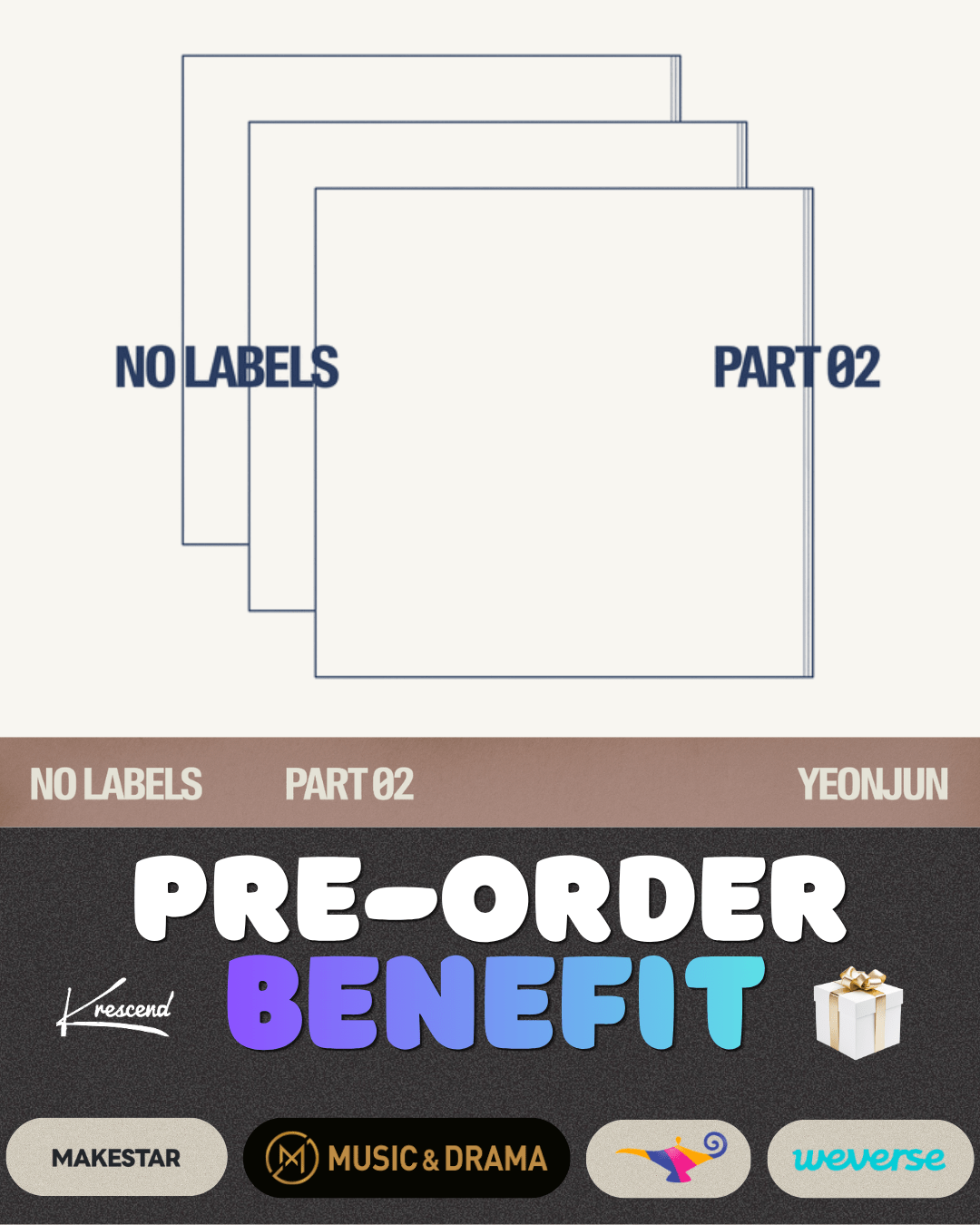 [Album][POB] YEONJUN - NO LABELS: PART 02 [Compact Ver.] [RANDOM]-product_vendor, lowest price, EU shipping, Pre order benefit