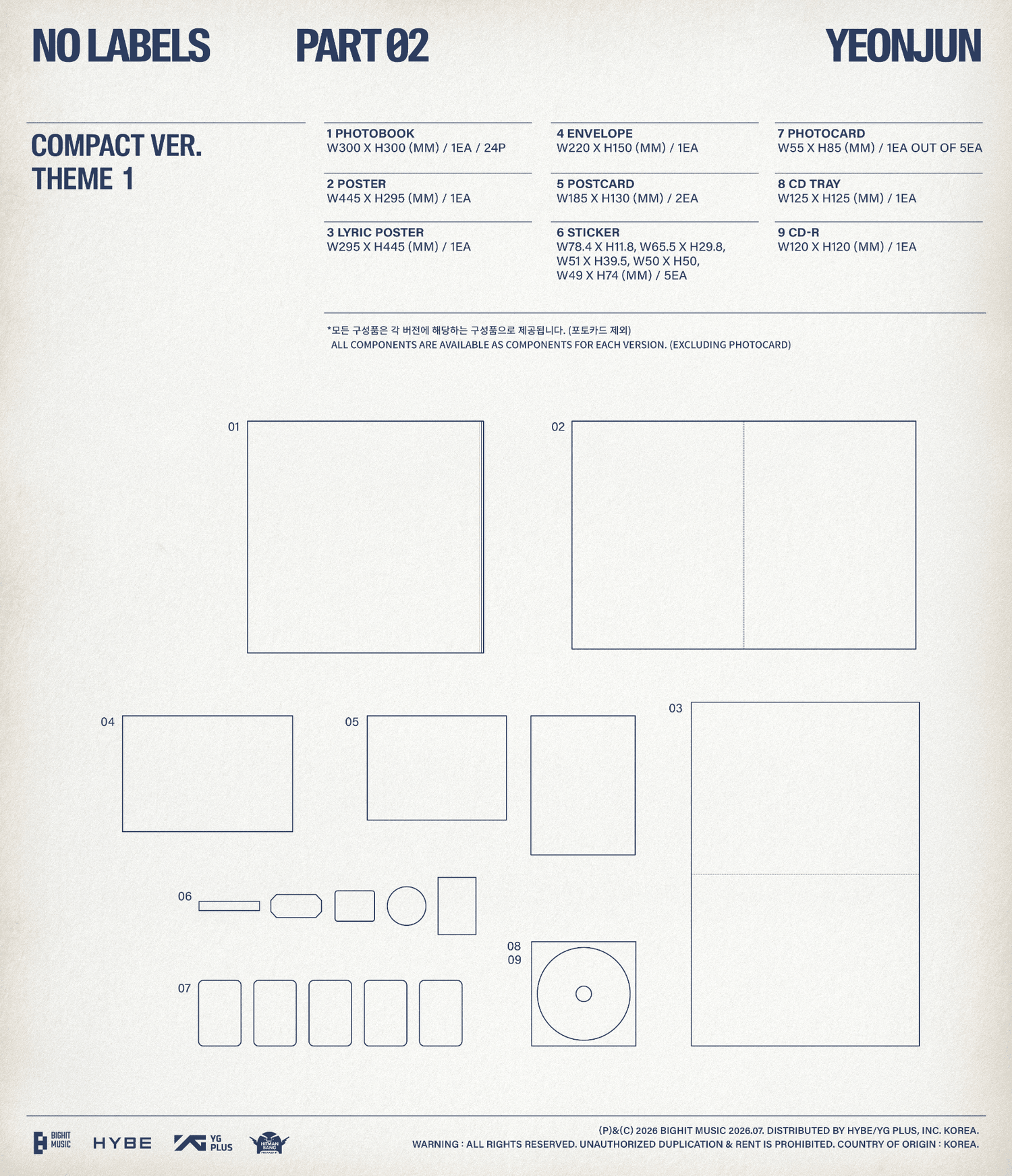 [Album][POB] YEONJUN - NO LABELS: PART 02 [Compact Ver.] [RANDOM]-product_vendor, lowest price, EU shipping, Pre order benefit