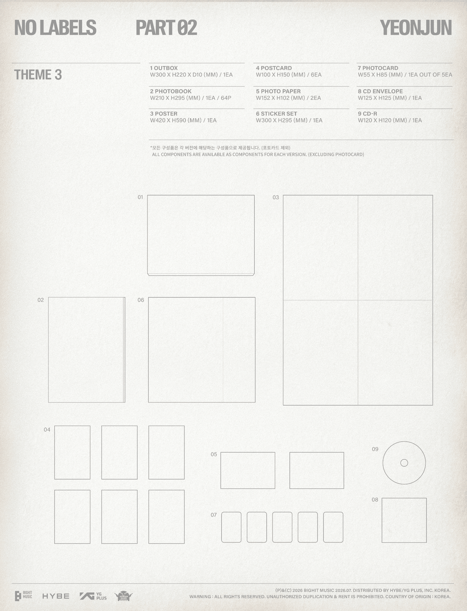 [Album][POB] YEONJUN - NO LABELS: PART 02 [RANDOM]-product_vendor, lowest price, EU shipping, Pre order benefit