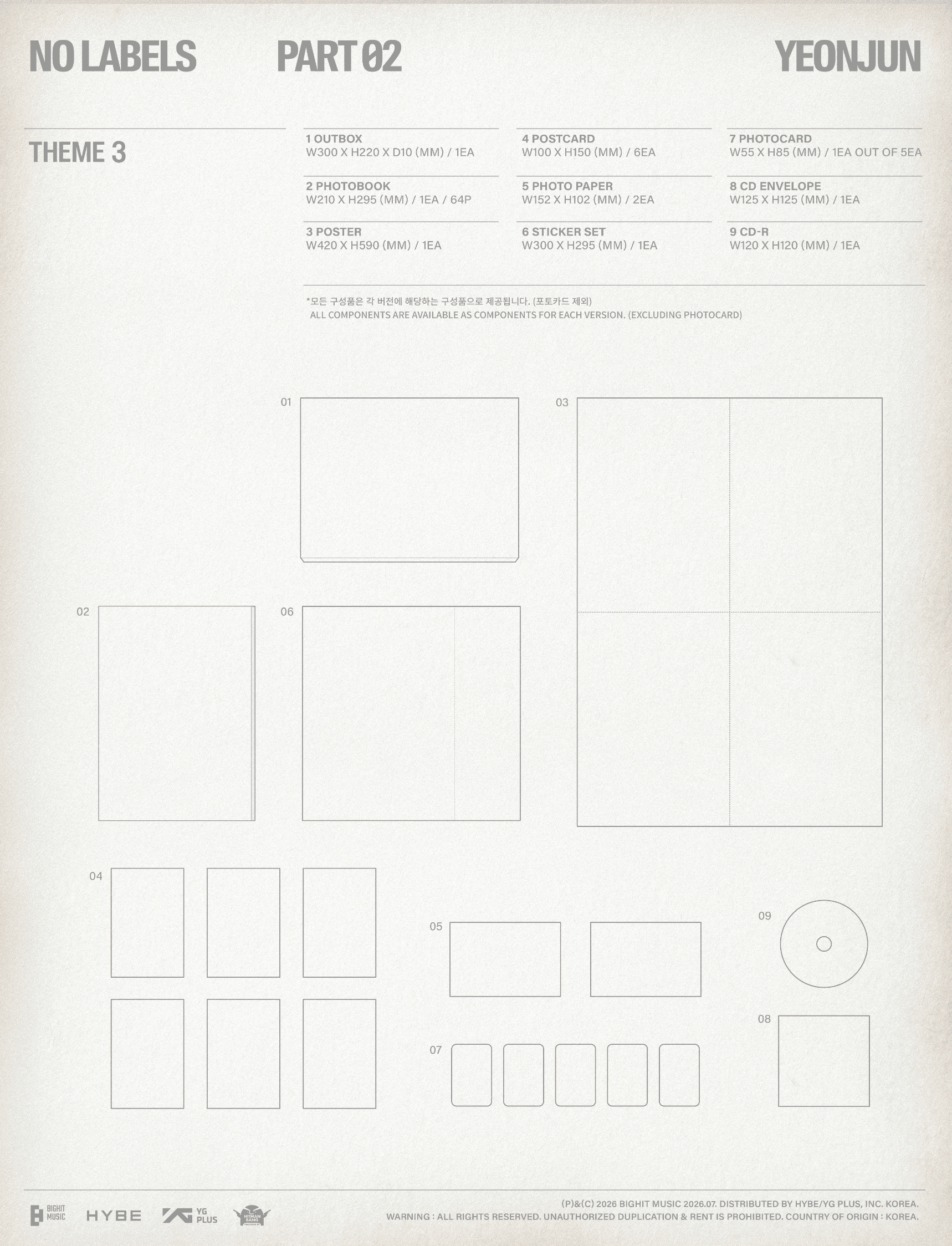 [Album][POB] YEONJUN - NO LABELS: PART 02 [RANDOM]-product_vendor, lowest price, EU shipping, Pre order benefit