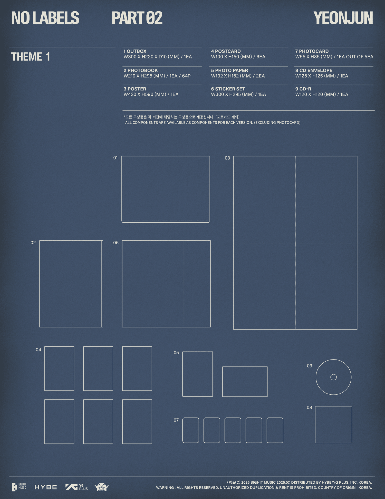 [Album][POB] YEONJUN - NO LABELS: PART 02 [RANDOM]-product_vendor, lowest price, EU shipping, Pre order benefit