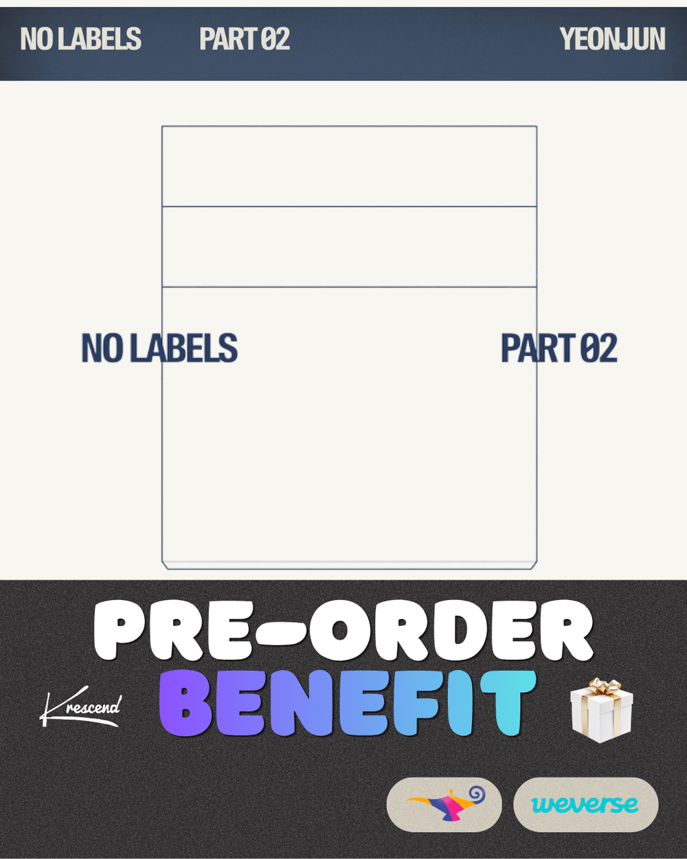 [Album][POB] YEONJUN - NO LABELS: PART 02 [RANDOM]-product_vendor, lowest price, EU shipping, Pre order benefit