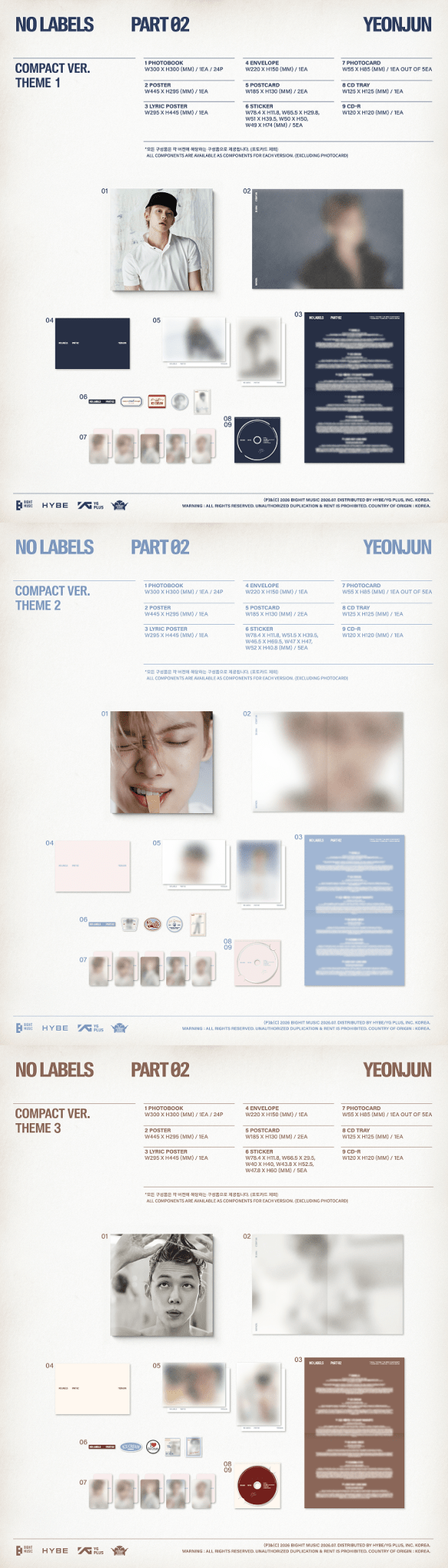 [Album][POB] Yeonjun - NO LABELS: PART 02 (YOUTUBE GIFT) [Compact Ver.] [RANDOM]-product_vendor, lowest price, EU shipping, Pre order benefit
