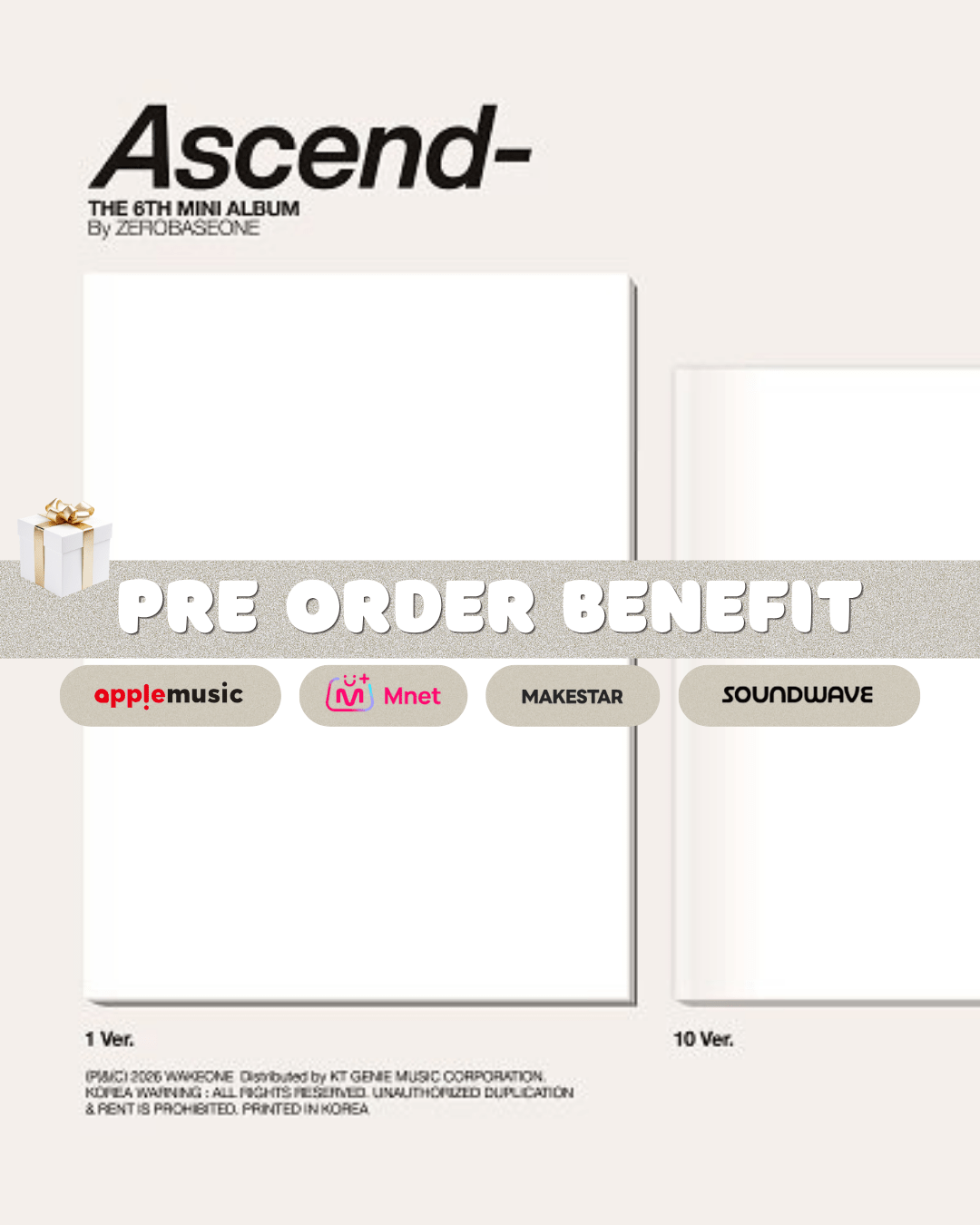 [Album][POB] ZEROBASEONE - Ascend - (The 6th Mini Album) [Photobook Ver.] [RANDOM] - product_vendor,