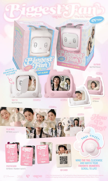 [New Sale Album]RED VELVET (레드벨벳) IRENE - Biggest Fan (TV Ver.) (1st Full Album) (WHITE Ver. / PINK Ver.) [2 versions set]. - product_vendor,