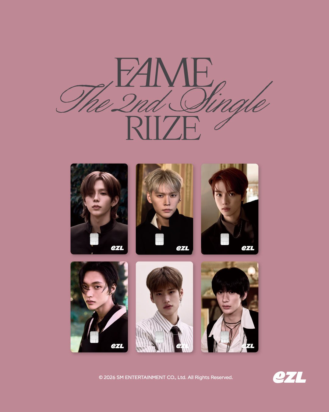 [Official Goods]RIIZE (라이즈) - (Fame) EZL Transportation Card [6 versions set RANDOM] - product_vendor,