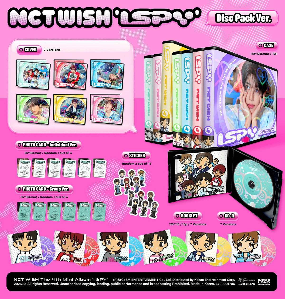 [RIKU] NCT WISH - I SPY (4th Mini) [Disc Pack Ver.] [RANDOM] [APPLE MUSIC] [LuckyDraw] [🎥 1:1] [Facecall]