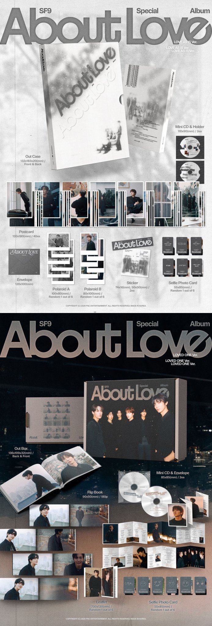 [Album]SF9 About Love (Special Album) [LOVE AS IS Ver. / LOVED ONE Ver. / 2 versions set] - product_vendor,