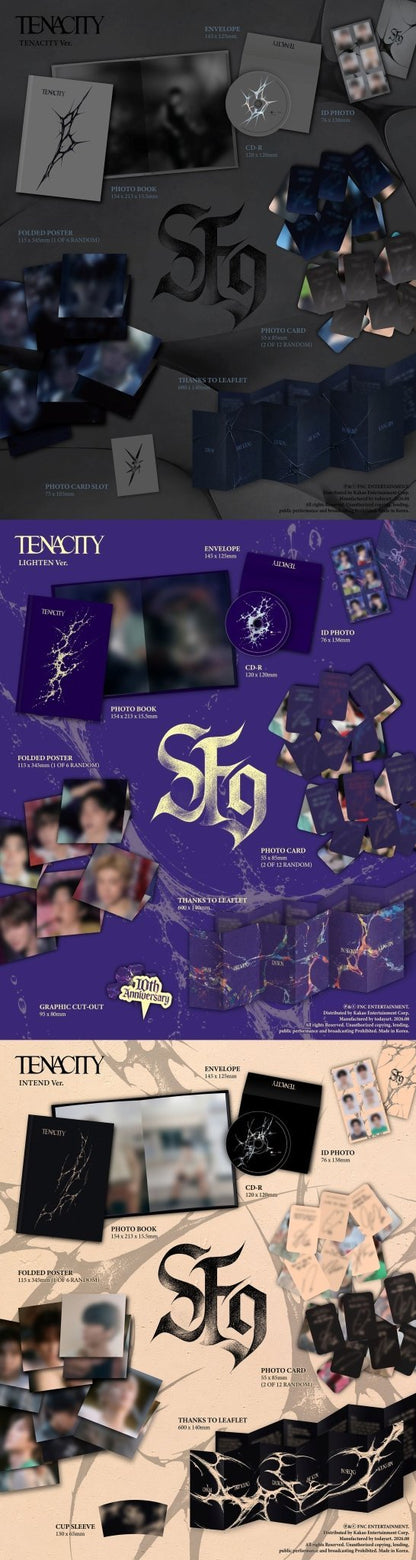 [Album]SF9 - TENACITY (2nd Album) [TENACITY Ver. / LIGHTEN Ver. / INTEND Ver.] [SET]-product_vendor, lowest price, EU shipping, Pre order benefit