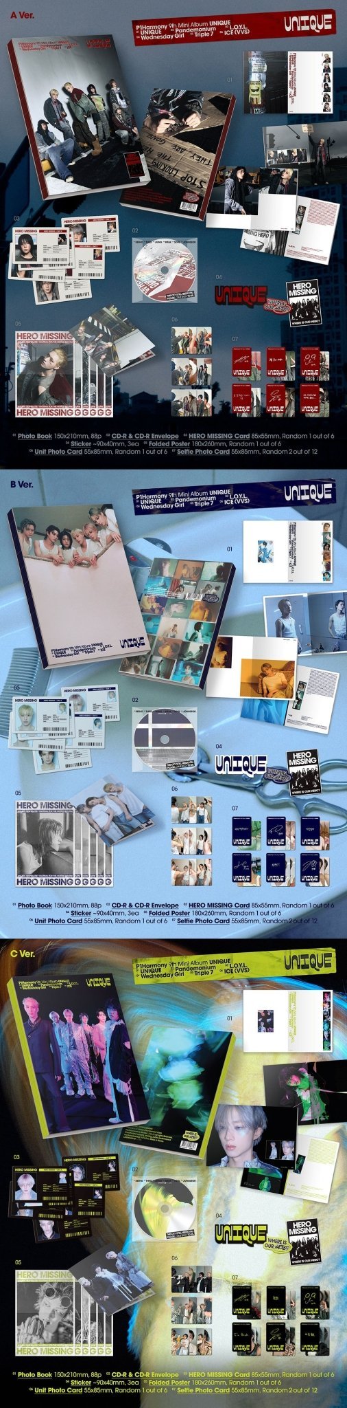 [Album]P1HARMONY - Unique (Mini 9th) [Photobook Ver.] [RANDOM] - product_vendor,
