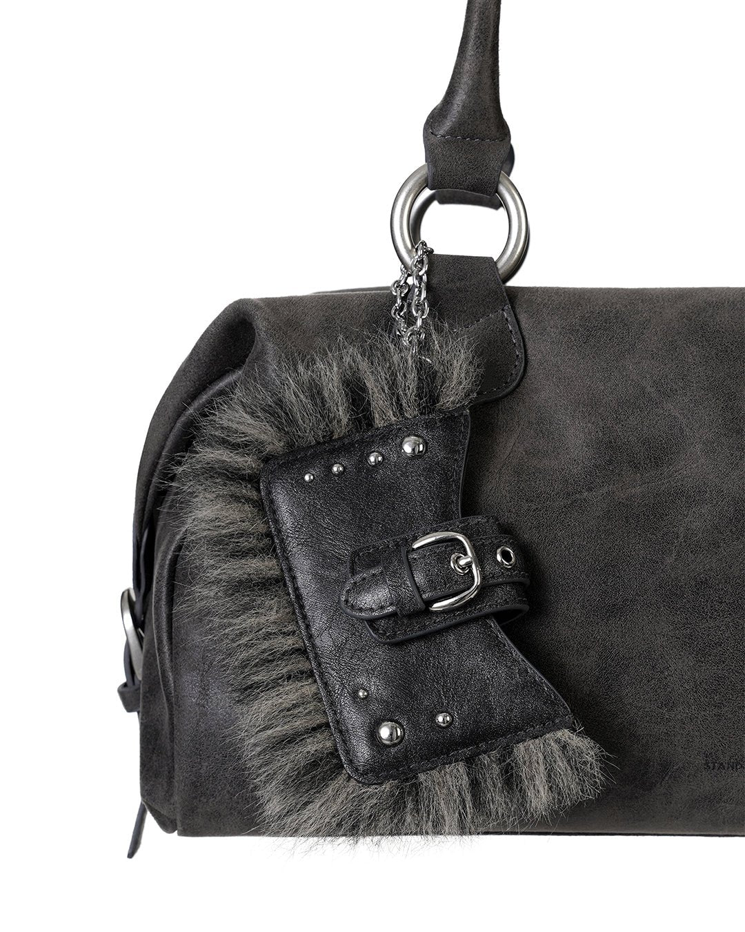 STAND OIL - stud fur keyring · dark gray 6