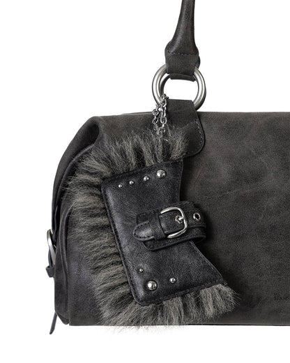 STAND OIL - stud fur keyring · dark gray 12