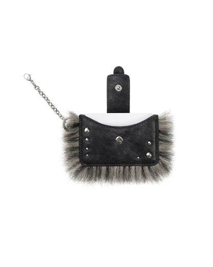 STAND OIL - stud fur keyring · dark gray 2