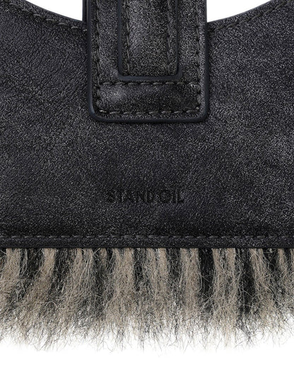 STAND OIL - stud fur keyring · dark gray 5