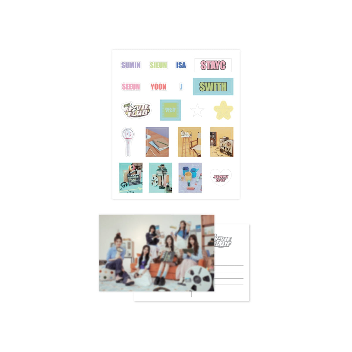 STAYC - diary deco sticker &amp; postcard / 2024 fanmeeting [stayc movie club] md 1